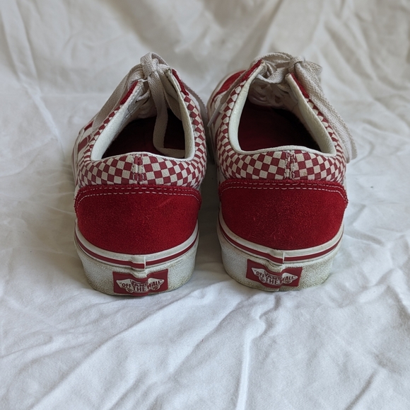 Vans red checker lace-up sneaker M5.5/W7 - Picture 3 of 7